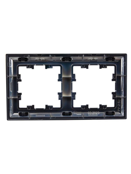 Рамка 2-м BRITE РУ-2-Бр хром/черн. IEK BR-M22-12-2-K23