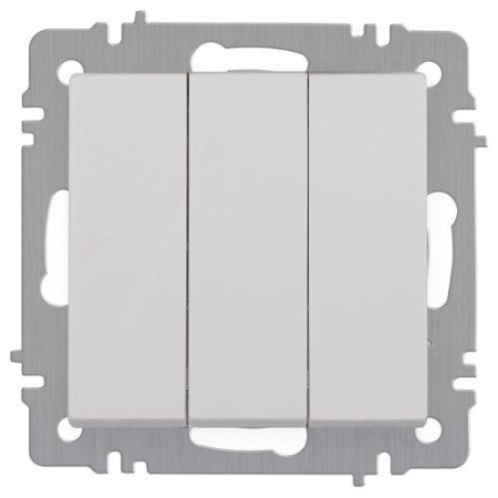 Выключатель 3-кл. СП Accent 6-106-01 10А IP20 250В AL/CU бел. Intro Б0063531