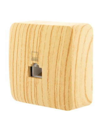 Розетка компьютерная 1-м ОП Viola RJ45 беленый дуб LEZARD 751-5200-139