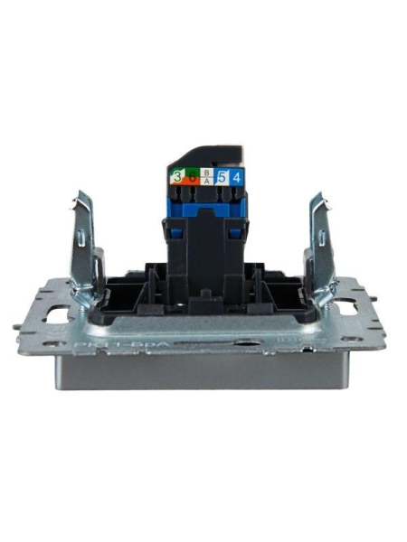 Розетка компьютерная СП RJ45 кат.6 BRITE РК11-БрА механизм алюм. IEK BR-K10-2-K47