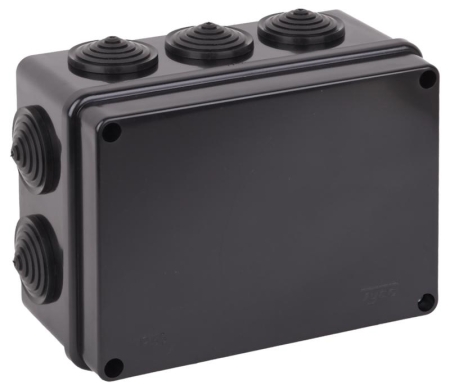 Коробка Тусо распаячная для ОП 150х110х70мм без гермовводов УХЛ1 черн. Ruvinil 67053Ч