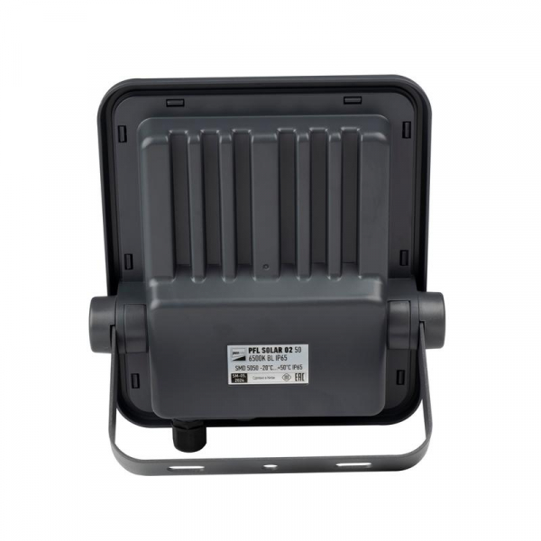 Прожектор светодиодный PFL SOLAR 02 50 6500К GR IP65 ДО с солнечн. панелью и пультом Pro+ JazzWay 5058460