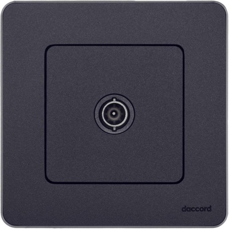 Розетка телевизионная проходная TV Inspiria 14дБ 5-862мГц механизм антрацит IEK 673863