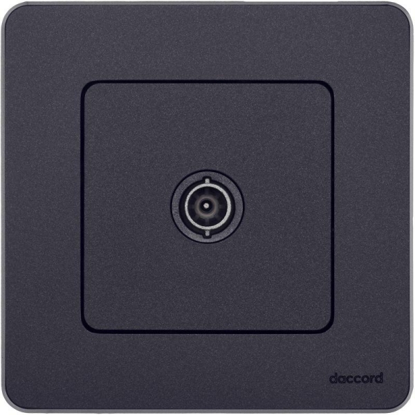 Розетка телевизионная проходная TV Inspiria 14дБ 5-862мГц механизм антрацит IEK 673863