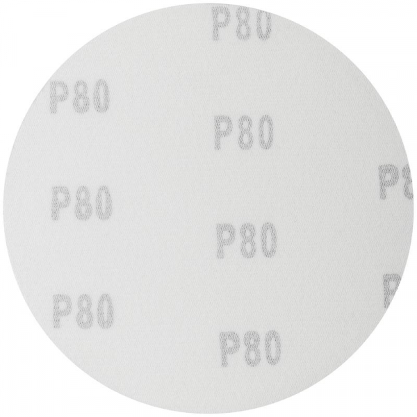 Круг шлифовальный сплошной (липучка) алюм./оксид 125мм Р 80 (уп.5шт) FIT 39654