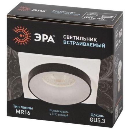Светильник декоративный DK96 WH MR16 GU5.3 встраив. бел. ЭРА Б0055593