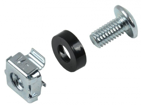 Набор винта с головкой под крестовую отвертку встраиваемая гайка для крепления на 19дюйм профиль (уп.1шт) ITK ITK-HP-28