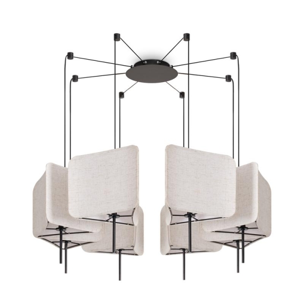 Светильник подвесной Bricola 8х40Вт E14 IP20 Freya FR5511PL-08B