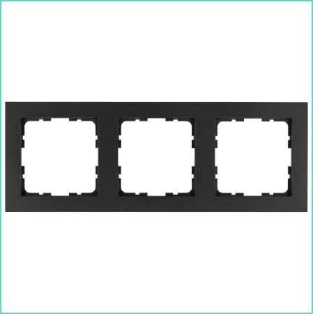 Рамка 3-м G-Classic антрацит Jasmart G1003B