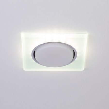 Светильник точечный DK LD50 FR GX53 встраив. со светодиод. подсветкой бел. матов. ЭРА Б0057470