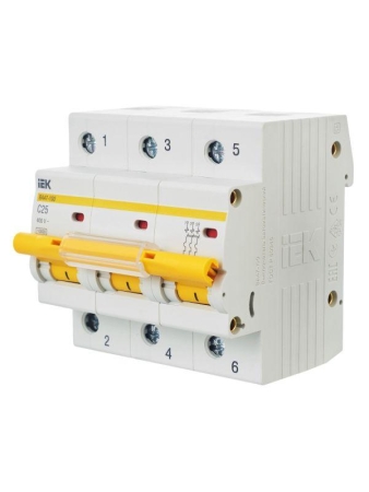Выключатель автоматический модульный 3п C 25А 10кА ВА47-100 KARAT IEK MVA40-3-025-C
