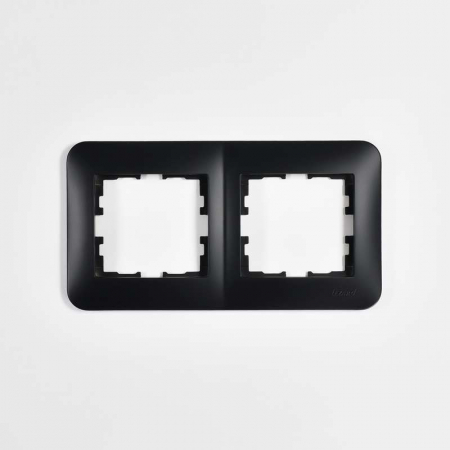 Рамка 2-м Karina Life горизонт. черн. бархат LEZARD 708-4200-147