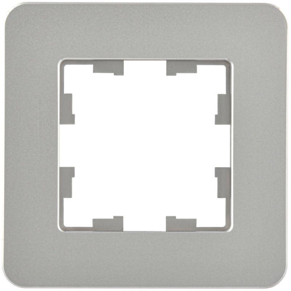 Рамка 1-м BRITE РУ-1-1-Бр метал. алюм. RE IEK BR-M12-M-01-K47