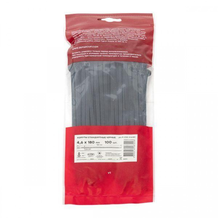 Хомут P6.6 4.6х180 FlexLock стандартный черн. (уп.100шт) PROxima EKF plc-fl-ctsb-4.6x180
