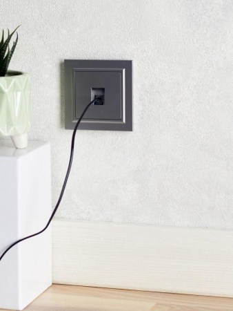 Розетка компьютерная СП RJ45 кат.5E BRITE РК10-БрС механизм сталь IEK BR-K10-1-K46