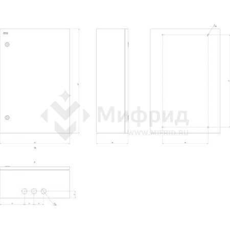 Корпус ЩМПг-07 600х400х175 IP54 SHMPg-07_IP54_SIMPLE метал. Эра Б0047696