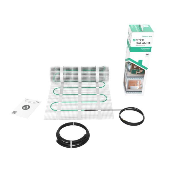 Комплект "Теплый пол" (мат) Step Balance SBM150040 150Вт/кв.м 600Вт 4кв.м SE SBM150040