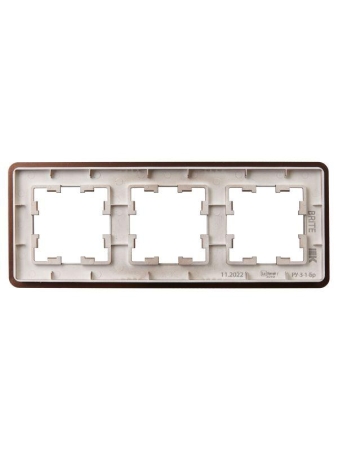 Рамка 3-м BRITE РУ-3-1-Бр метал. коричн. RE AL IEK BR-M32-M-21-K30