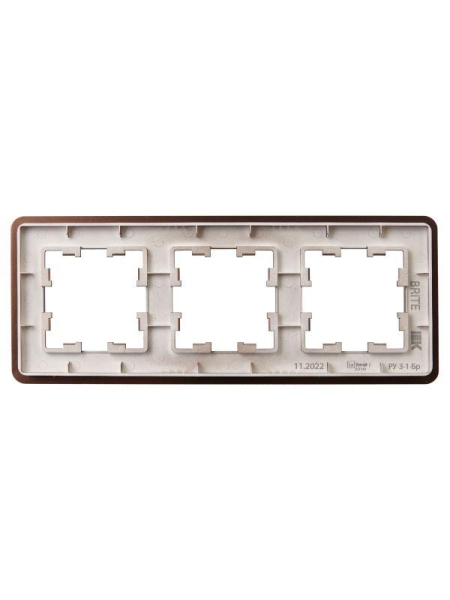 Рамка 3-м BRITE РУ-3-1-Бр метал. коричн. RE AL IEK BR-M32-M-21-K30