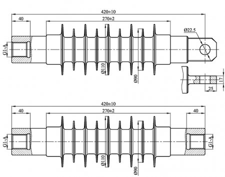 Изолятор ФСПКр 70-3, ФСПКр 120-3