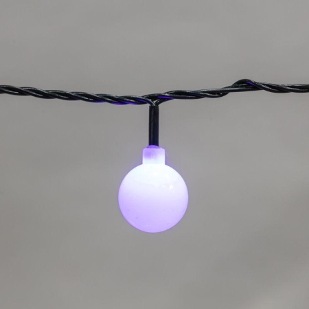 Гирлянда светодиодная "Шарики" 5м d25мм 25LED RGB ПВХ темн. зел. Neon-Night 303-550