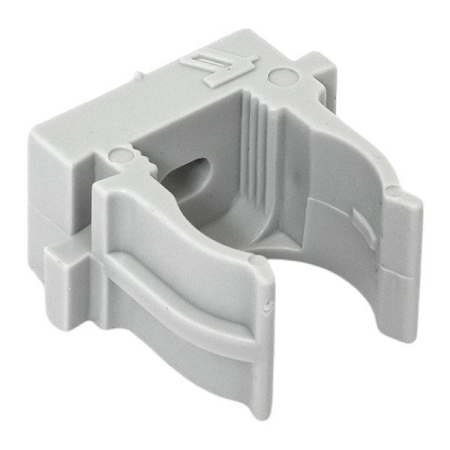 Держатель для труб (клипса) d16мм для монтажного пистолета сер. (уп.100шт) Plast EKF derjp-z-16