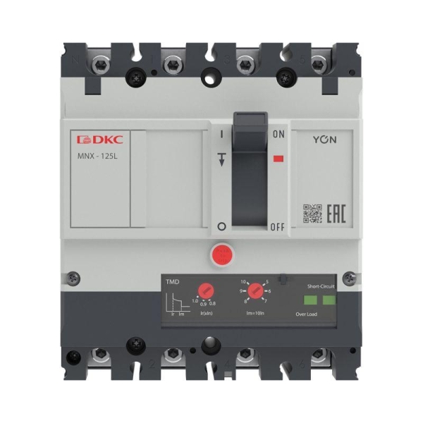 Выключатель автоматический 3N 100А 70кА pro MNX125L при AC415V расцепитель TMD YON MNX125L3NTMD0100