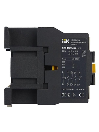 Контактор КМИ-11811 18А 230В/АС3 1НЗ KARAT IEK KKM11-018-230-01