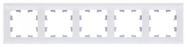 Рамка 5-м AtlasDesign Nature матов. органич. стекло бел. SE ATN330105