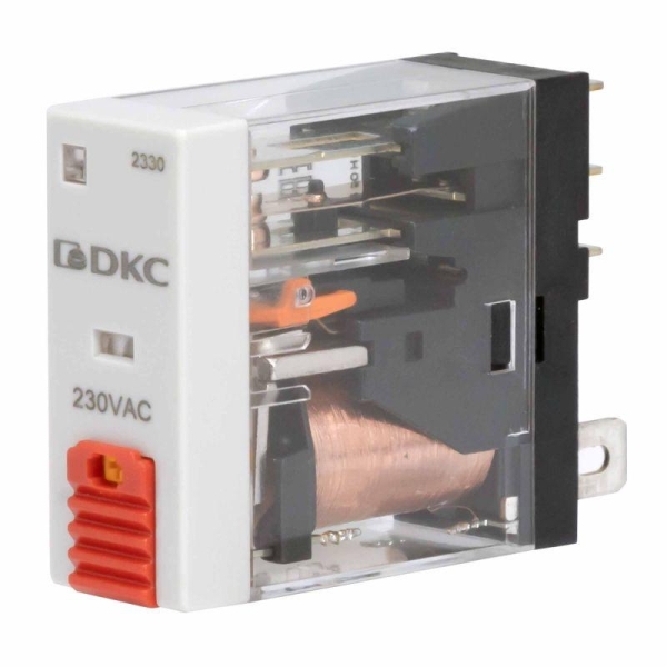 Реле одиночное 230В AC 1 перекидн. контакт тестовая кнопка DKC IR-230AC-1CO-D