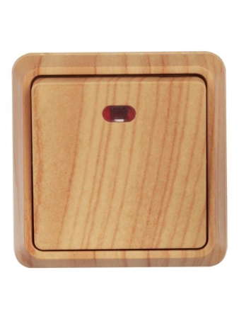 Выключатель 1-кл. ОП Октава 10А IP20 ВС20-1-1-ОС с индикацией сосна GENERICA EVO11-K03-10-DC