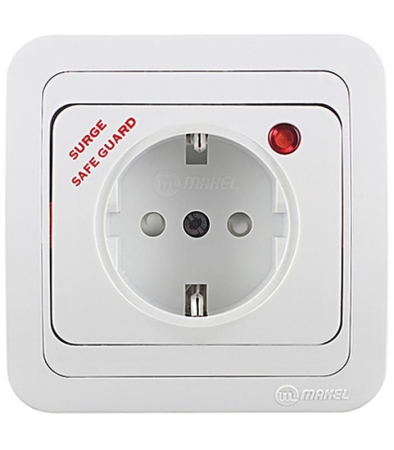 Розетка с сетевым фильтром с заземл. и с защитой от детей Mimoza бел. Makel 14002139K