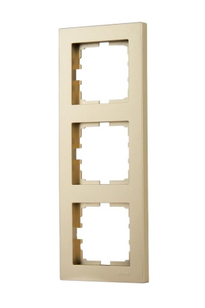 Рамка 3-м VESNA вертикал. без вставки зол. LEZARD 742-3600-153