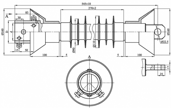 КСПКр на напряжение 3 кВ и нагрузку 70 и 120 кН - Птицезащищённые