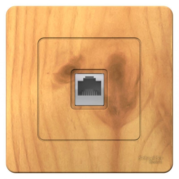 Розетка телефонная 1-м СП Blanca RJ11 ясень SE BLNIS011005