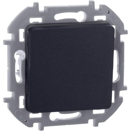 Выключатель кнопочный Inspiria 6А 250В без фиксации НО/НЗ механизм антрацит IEK 673693