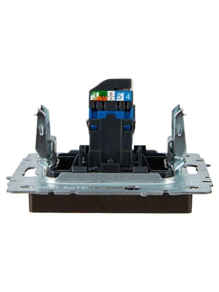 Розетка компьютерная СП RJ45 кат.6 BRITE РК11-БрТБ механизм бронза IEK BR-K10-2-K45