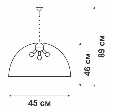Подвес 5xE14 макс. 40Вт Vitaluce V1404/5S