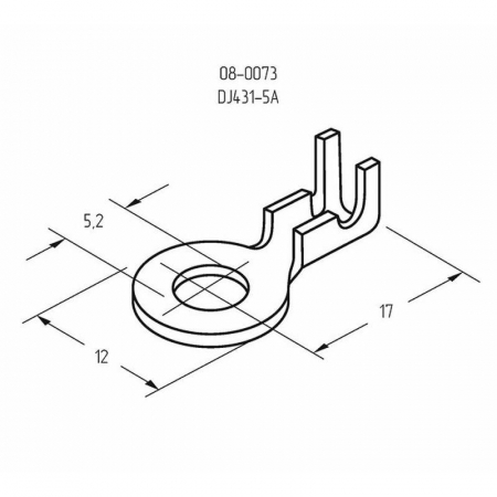 Наконечник кольцевой d5.2мм 0.5-0.8кв.мм НК 5-0.5-0.8 Rexant 08-0073