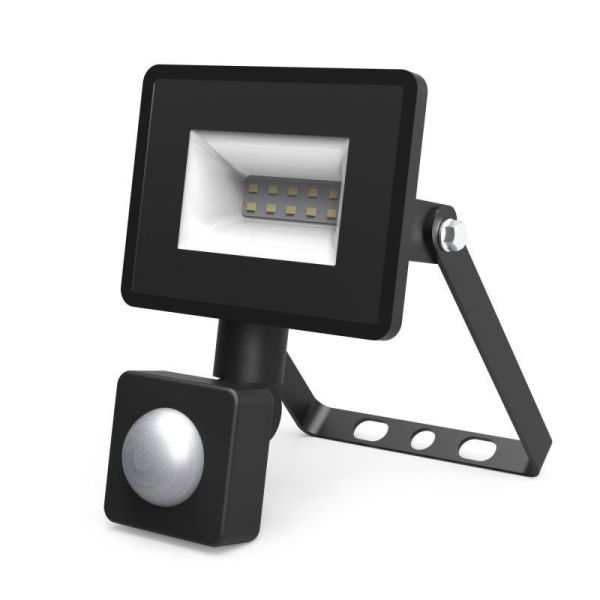Прожектор светодиодный Elementary 10Вт 6500К IP65 950лм 175-265В ДО с датчиком движения черн. GAUSS 628511310