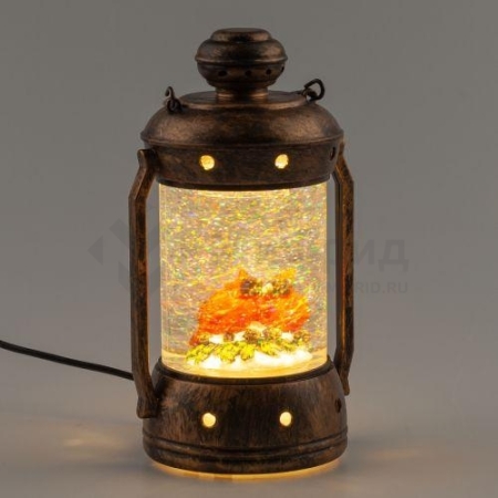 Светильник светодиодный декоративный новогодний Красный кардинал LED тепл. бел. IP20 3хAA В=18см таймер 6ч Эра Б0051944