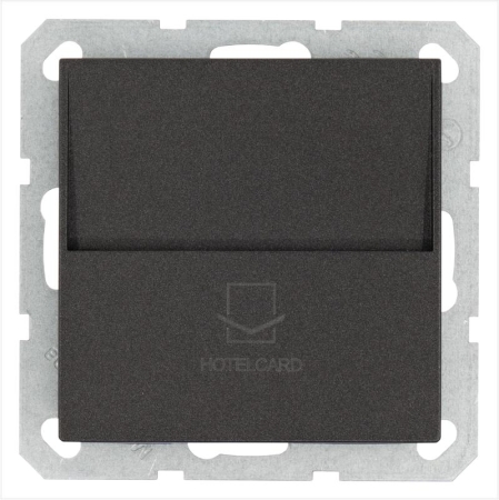 Выключатель карточный 10А IP20 отельный механизм антрацит Jasmart G6209B