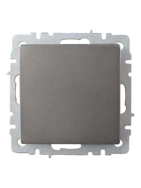 Выключатель проходной 1-кл. СП BRITE ВС10-1-6-БрС 10А механизм сталь IEK BR-V12-0-10-K46