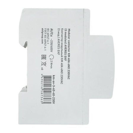 Контактор модульный КМ 40А 4NO 230В AC (3 мод.) AVERES EKF km-av-3-40-40-230V