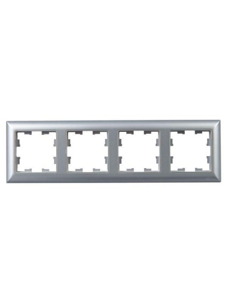 Рамка 4-м BRITE РУ-4-Бр алюм./алюм. IEK BR-M42-12-K47