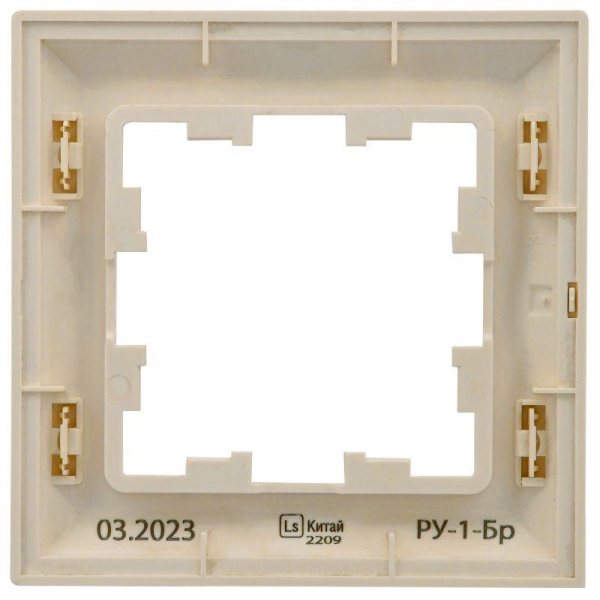 Рамка 1-м BRITE РУ-1-Бр беж./жемчуж. IEK BR-M12-12-1-K10