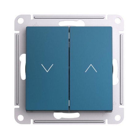 Выключатель для жалюзи 2-кл. AtlasDesign 10А механизм изумруд SE ATN000819