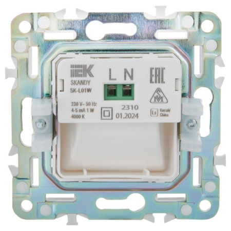 Подсветка светодиодная SKANDY встраив. SK-L01W арктич. бел. IEK SK-FL20-K01