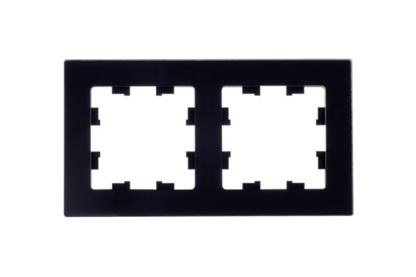 Рамка 2-м AtlasDesign Nature натур. стекло черн. SE ATN361002