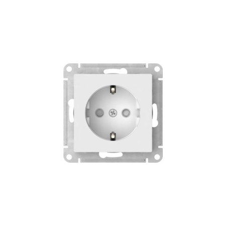Розетка AtlasDesign 16А с заземл. защ. шторки быстрозажим. клем. механизм бел. SE ATN000145S